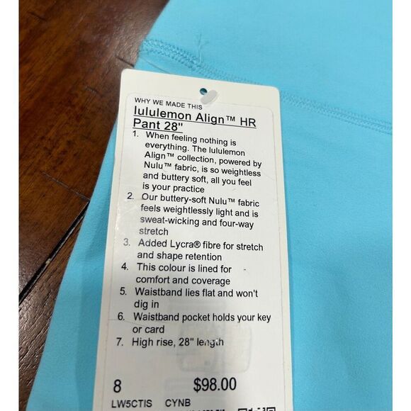 Lululemon Align HR Pant 28” sz 8 - Picture 3 of 4
